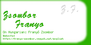 zsombor franyo business card